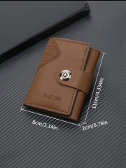 Men's Letter Pattern Embossed PU Wallet