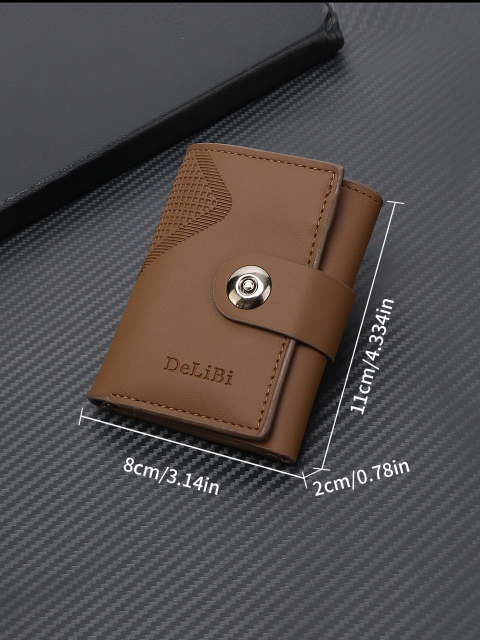 Men's Letter Pattern Embossed PU Wallet