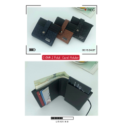 Men's PU Business Automatic Bullet Credit Card Holder