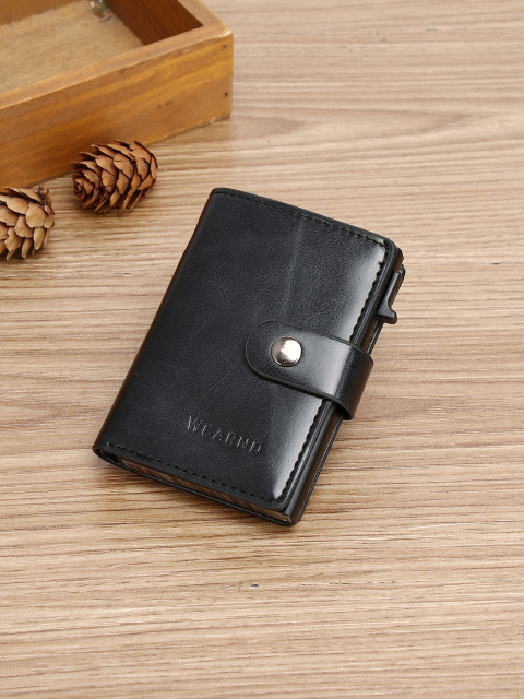 Men's PU Business Automatic Bullet Credit Card Holder