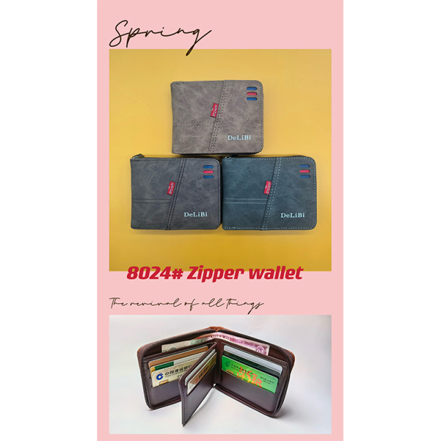 Dollar PU zip wallet