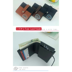 Men's PU Business Automatic Bullet Credit Card Holder