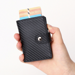 Men's PU Business Automatic Bullet Credit Card Holder