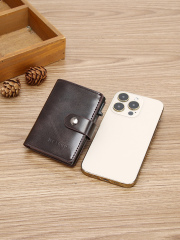Men's PU Business Automatic Bullet Credit Card Holder