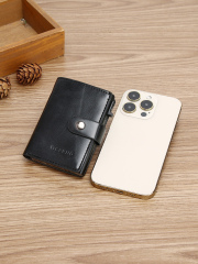 Men's PU Business Automatic Bullet Credit Card Holder