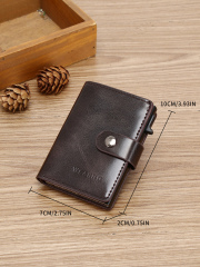 Men's PU Business Automatic Bullet Credit Card Holder
