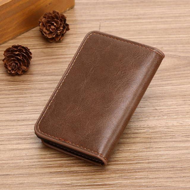 Men's PU Business Automatic Bullet Credit Card Holder