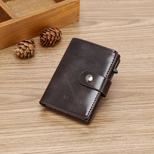 Men's PU Business Automatic Bullet Credit Card Holder
