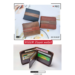 Dollar PU zip wallet