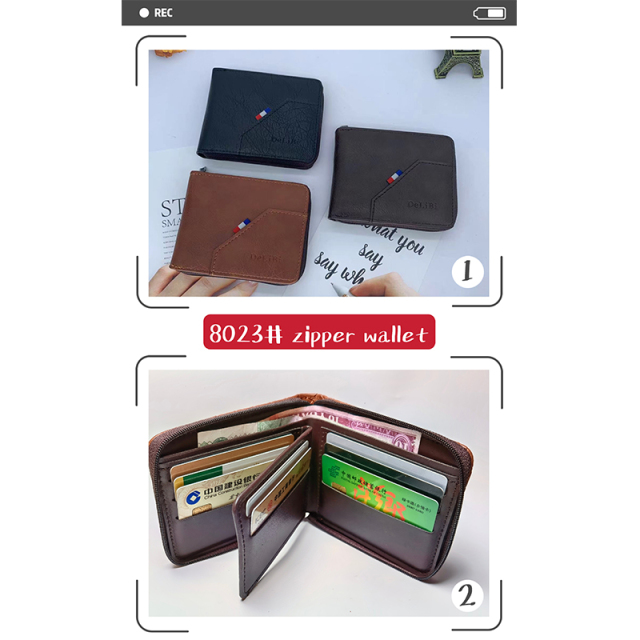 Dollar PU zip wallet