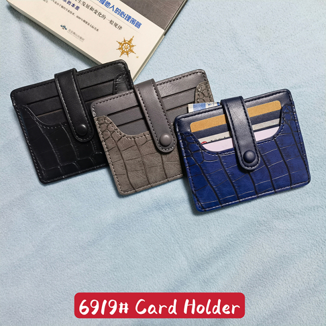 Men's PU minimalist card bag