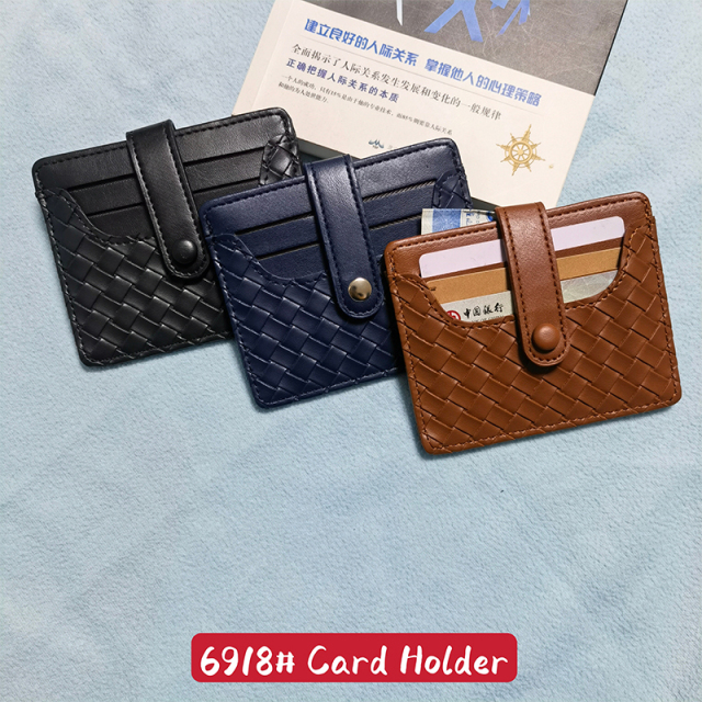 Men's PU minimalist card bag