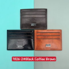 Men's PU minimalist card bag