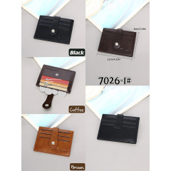 Men's PU minimalist card bag