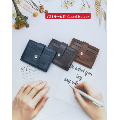 Men's PU minimalist card bag