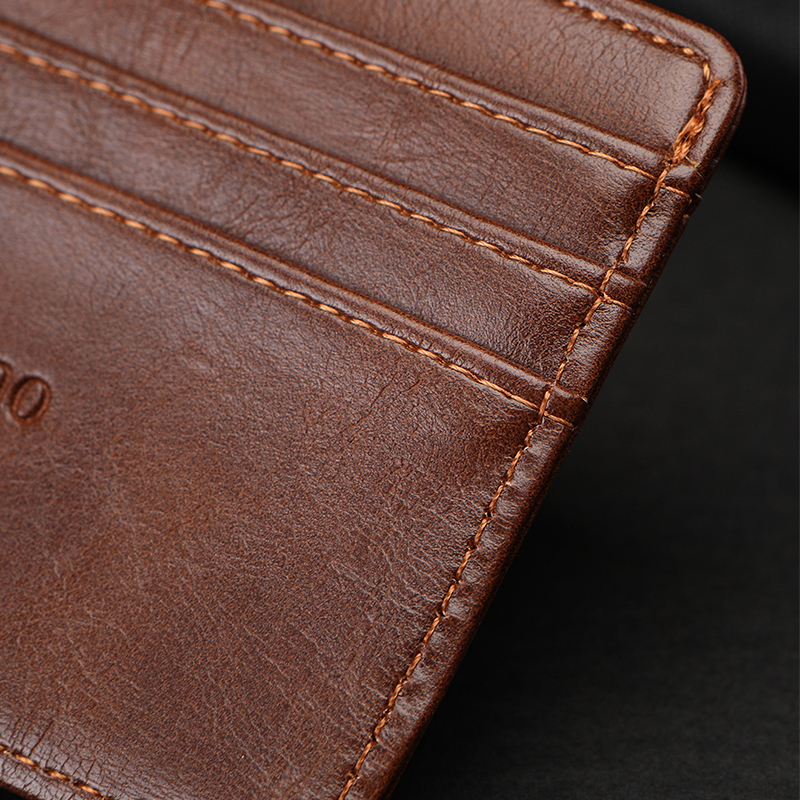 Men's PU minimalist card bag