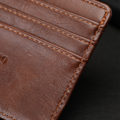 Men's PU minimalist card bag