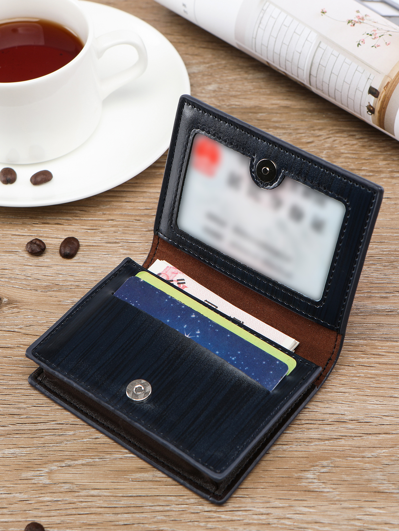 Men's PU minimalist card bag