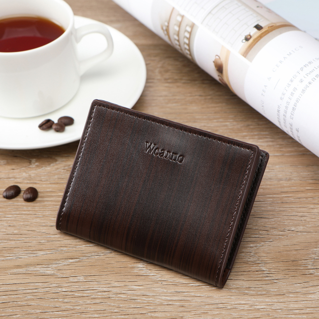 Men's PU minimalist card bag