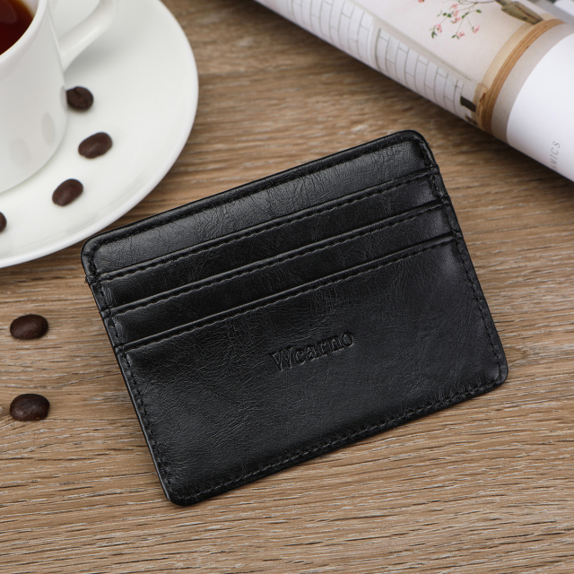 Men's PU minimalist card bag