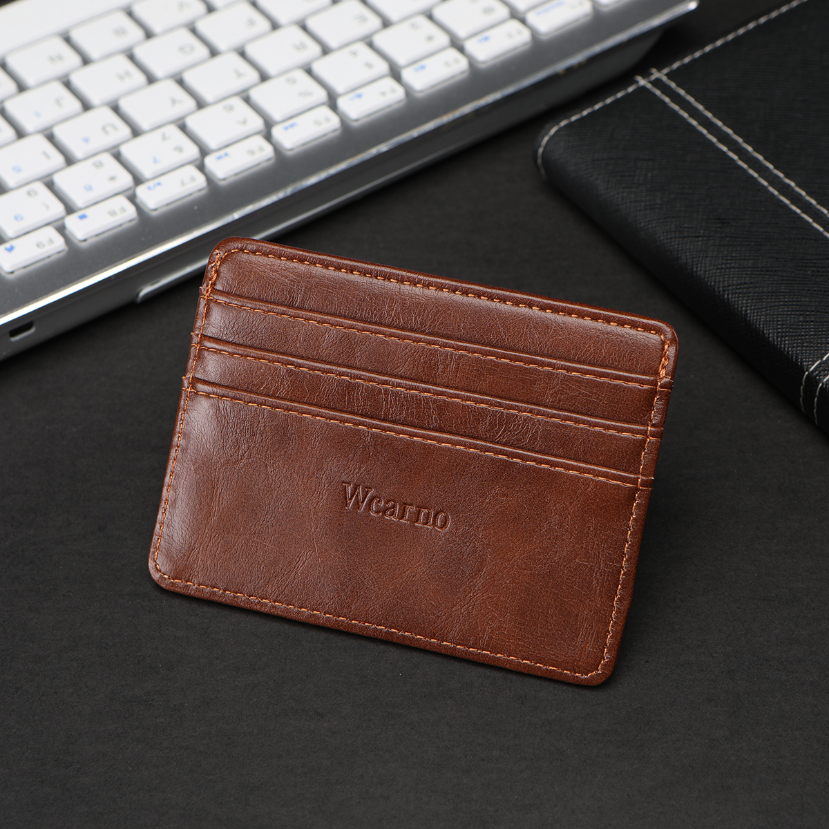 Men's PU minimalist card bag