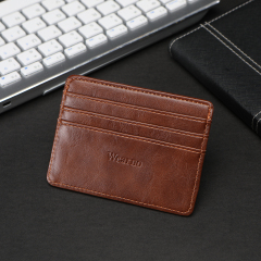 Men's PU minimalist card bag