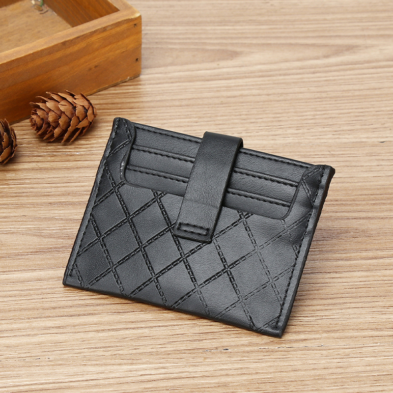 Men's PU minimalist card bag