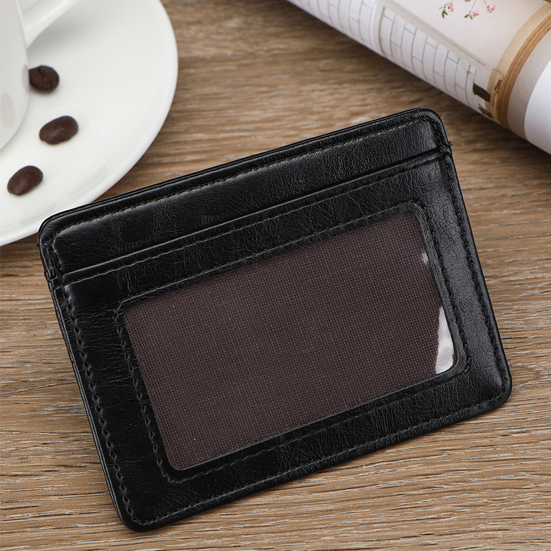 Men's PU minimalist card bag