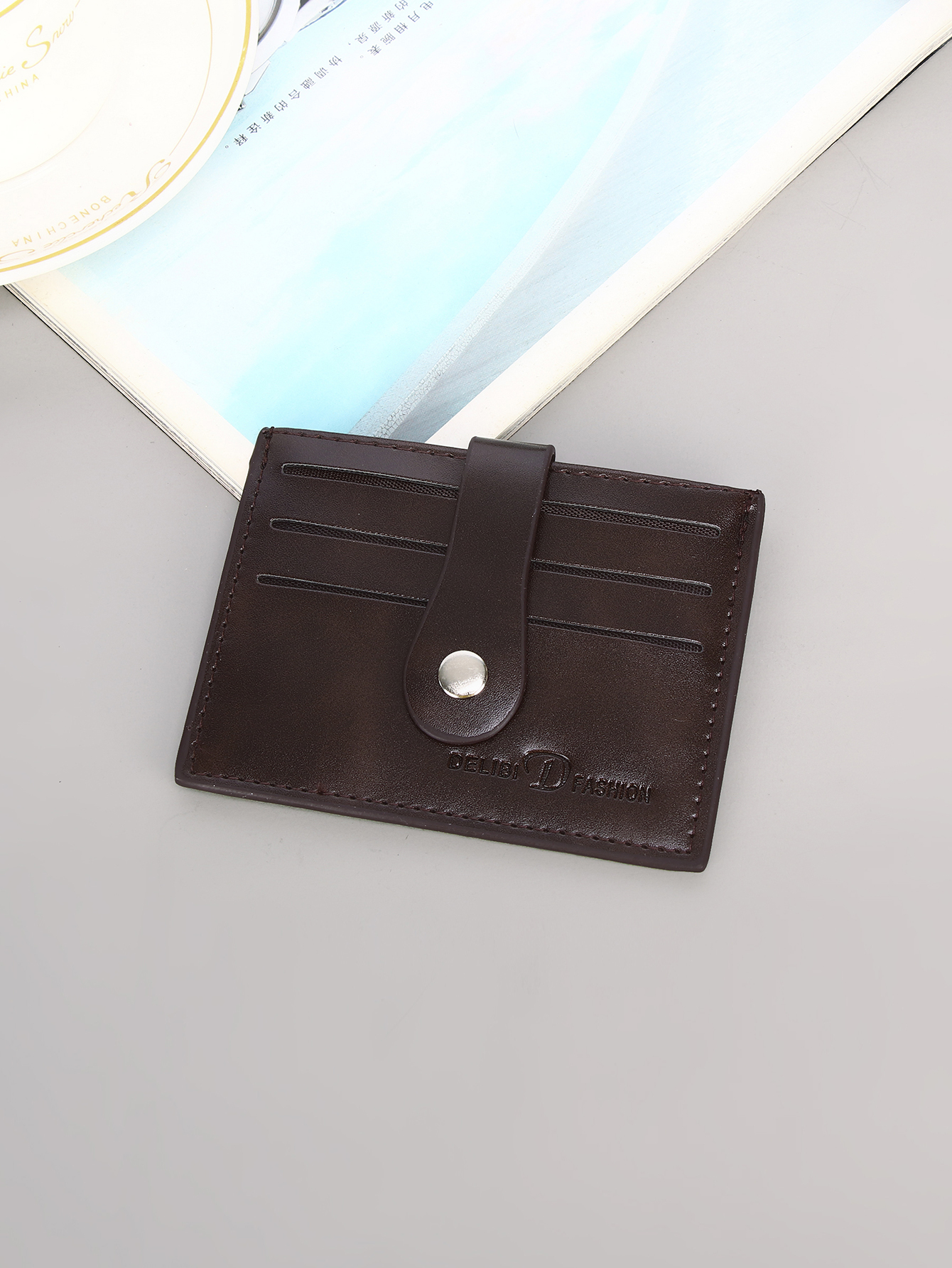 Men's PU minimalist card bag
