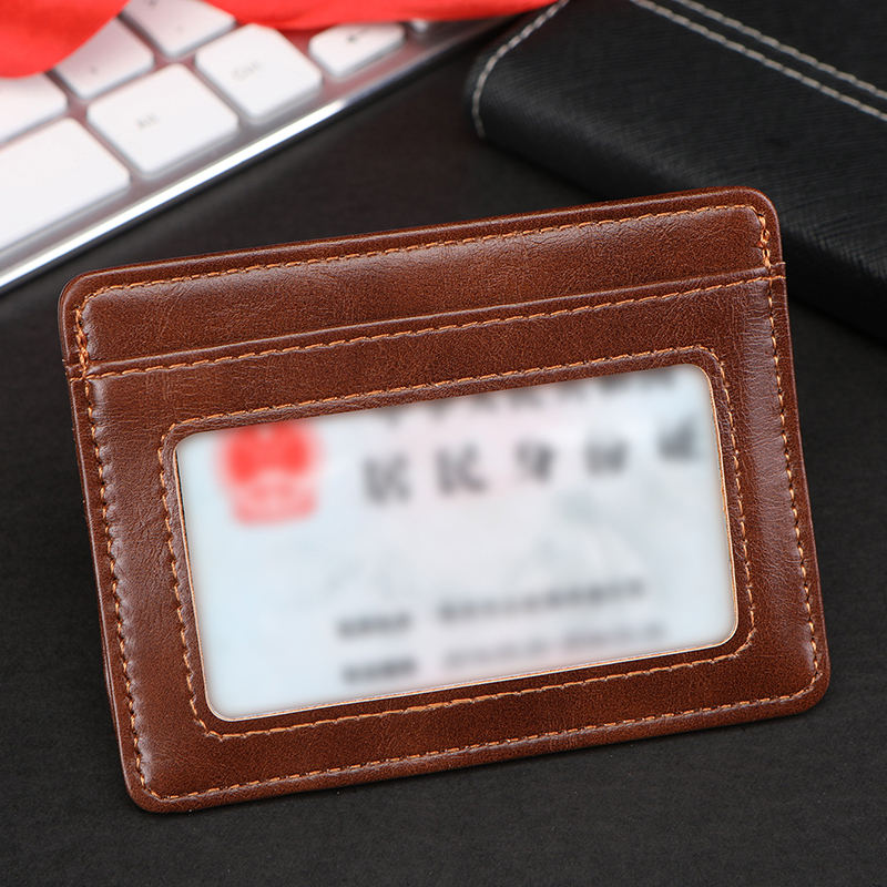 Men's PU minimalist card bag