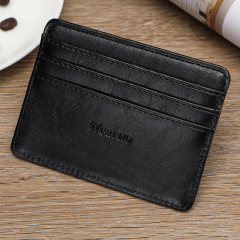 Men's PU minimalist card bag