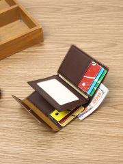 Men's PU minimalist card bag small wallet
