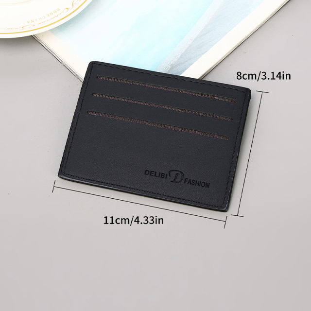 Men's PU minimalist card bag