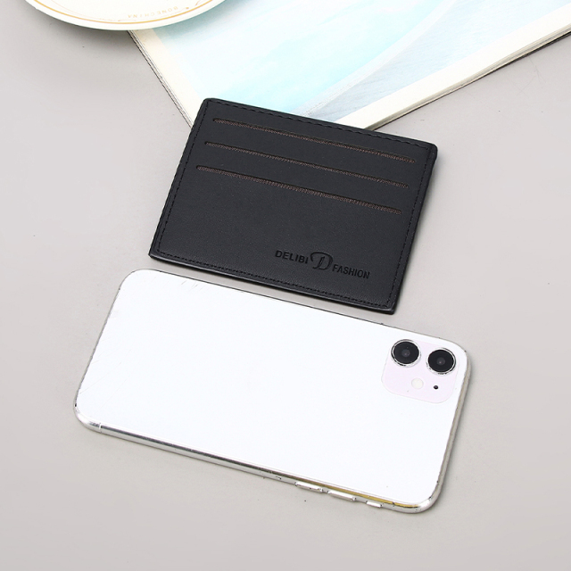 Men's PU minimalist card bag