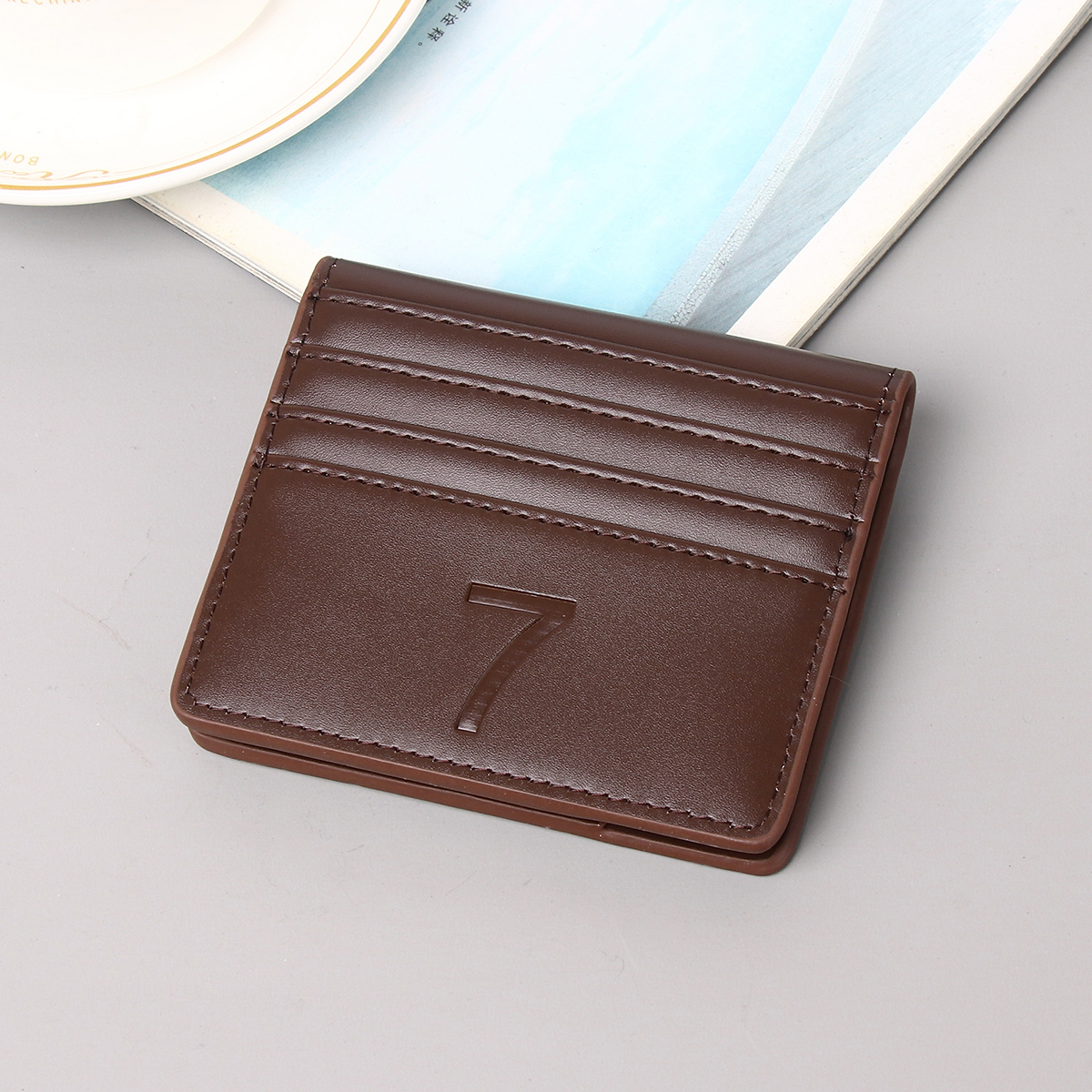Men's PU minimalist card bag