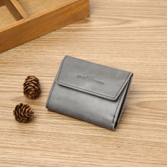 Men's PU minimalist card bag small wallet