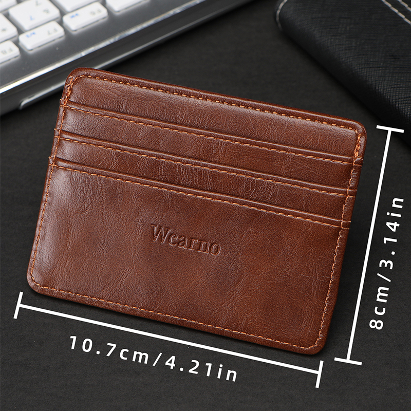 Men's PU minimalist card bag