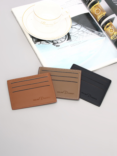 Men's PU minimalist card bag