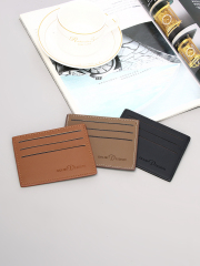 Men's PU minimalist card bag