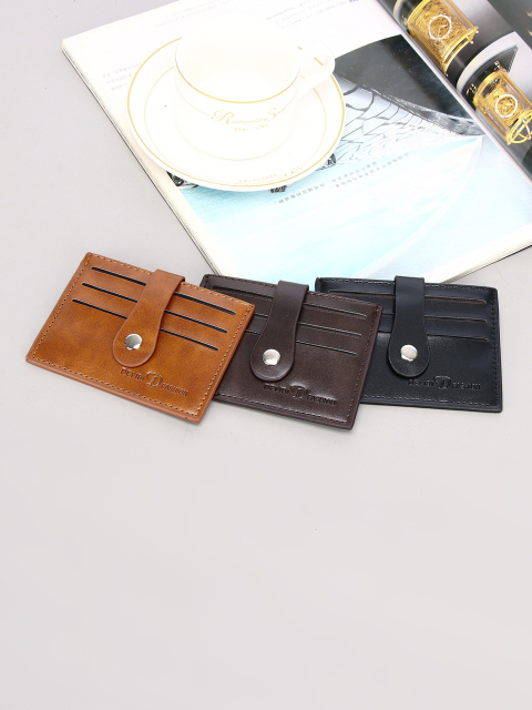 Men's PU minimalist card bag