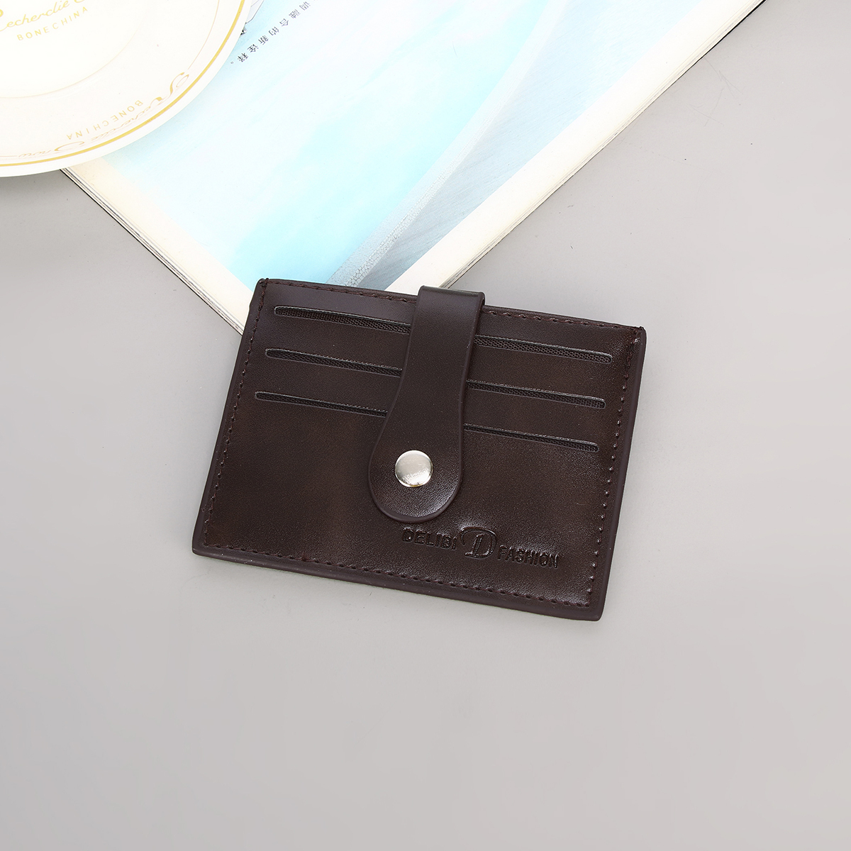 Men's PU minimalist card bag