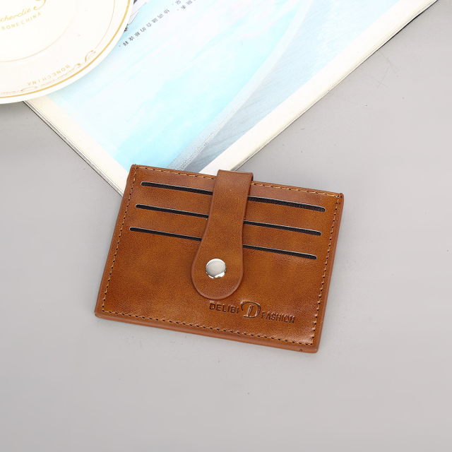 Men's PU minimalist card bag