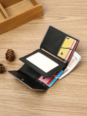 Men's PU minimalist card bag small wallet