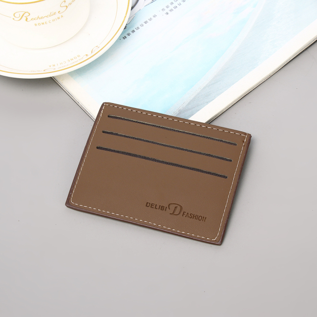 Men's PU minimalist card bag