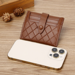 Men's PU minimalist card bag