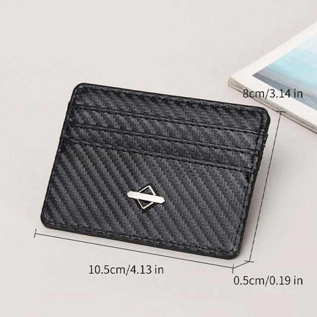 Men's PU minimalist card bag