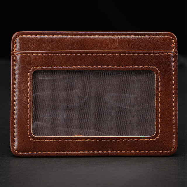 Men's PU minimalist card bag