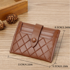 Men's PU minimalist card bag