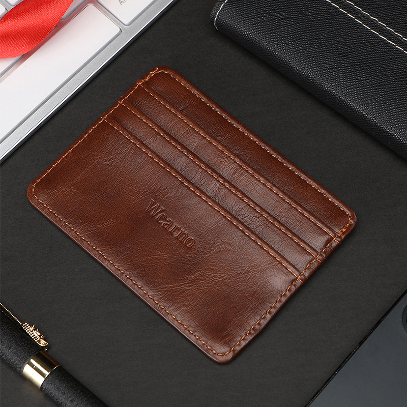 Men's PU minimalist card bag