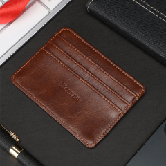Men's PU minimalist card bag